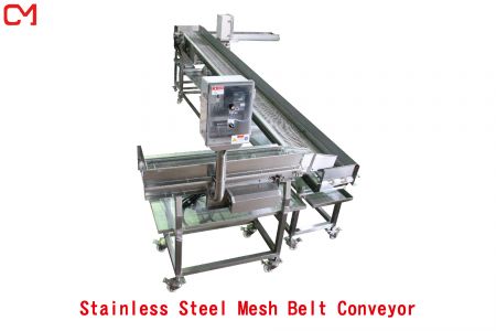 Hindi kinakalawang na asero mesh belt conveyor.